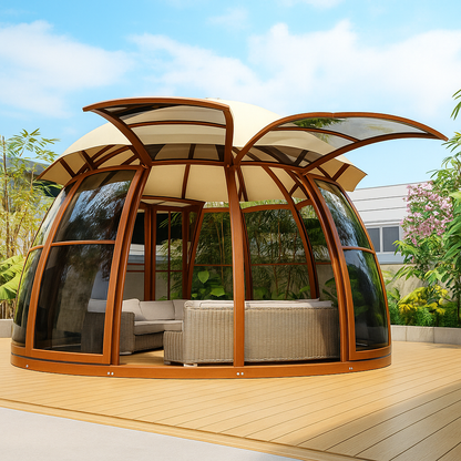 VerdantVista AquaDome Garden Pavilion
