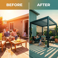 ArcadiaForge Louver Pro Pergola — Before & After